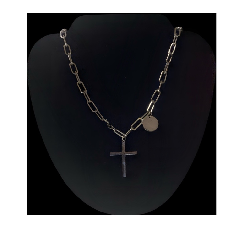 Silver Cross Pendant Necklace ✝️